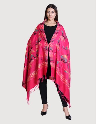 Women's Ethnic Shawl, Hotpink