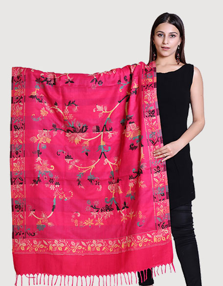 Women's Ethnic Shawl, Hotpink