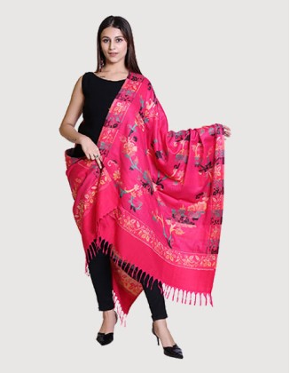 Women's Ethnic Shawl, Hotpink