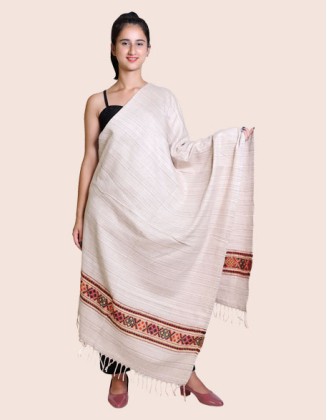 Women's Linning Kullu Shawl, Beige