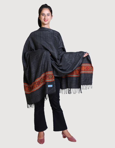 Women's Linning Kullu Shawl, Black