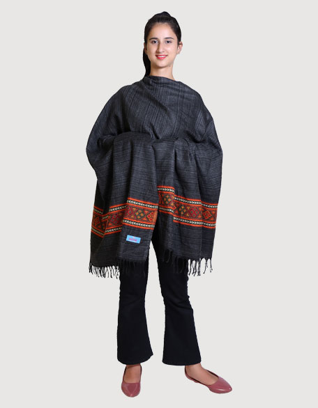 Women's Linning Kullu Shawl, Black