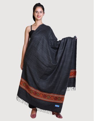 Women's Linning Kullu Shawl, Black