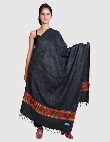 Women's Linning Kullu Shawl, Black