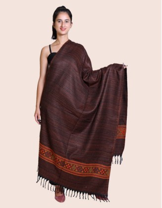 Women's Linning Kullu Shawl, Brown