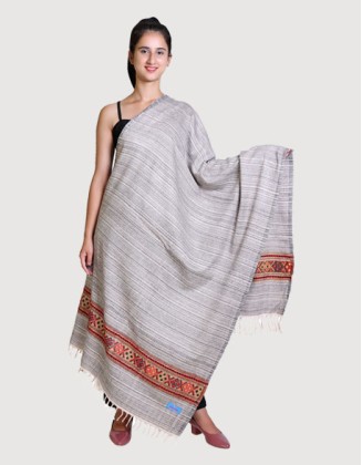 Women's Linning Kullu Shawl, Grey