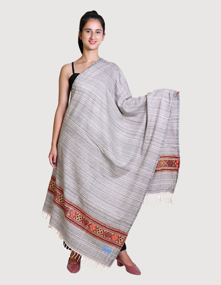 Women's Linning Kullu Shawl, Grey